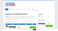 Desktop Screenshot of leagueoflegends-betting.com