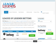 Tablet Screenshot of leagueoflegends-betting.com
